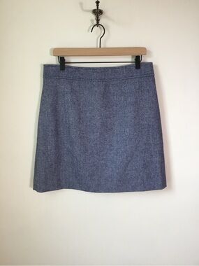 J. Crew Factory Herringbone Wool Blend Skirt
